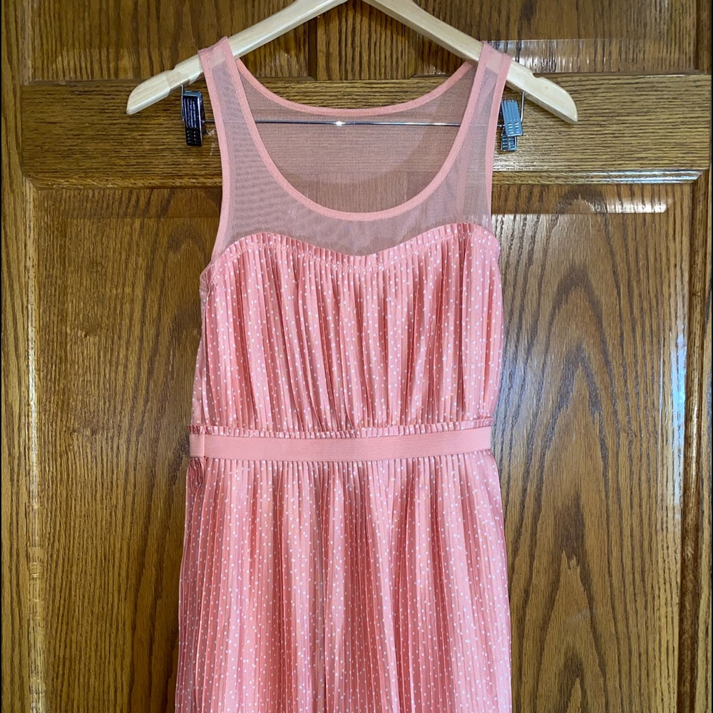 LC LAUREN CONRAD polka dot pleated dress- Junior